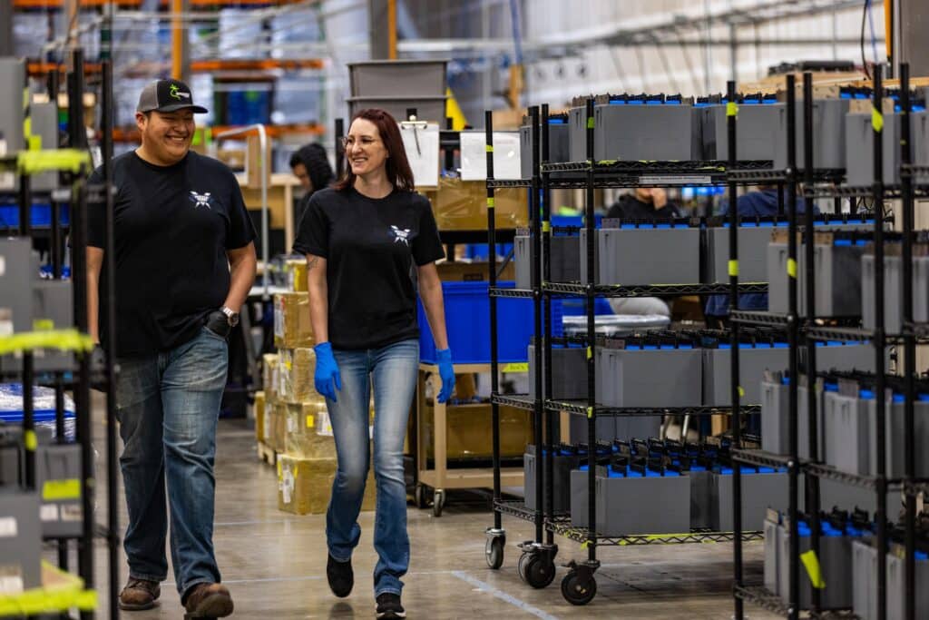 Battle Born Batteries Employees in Warehouse